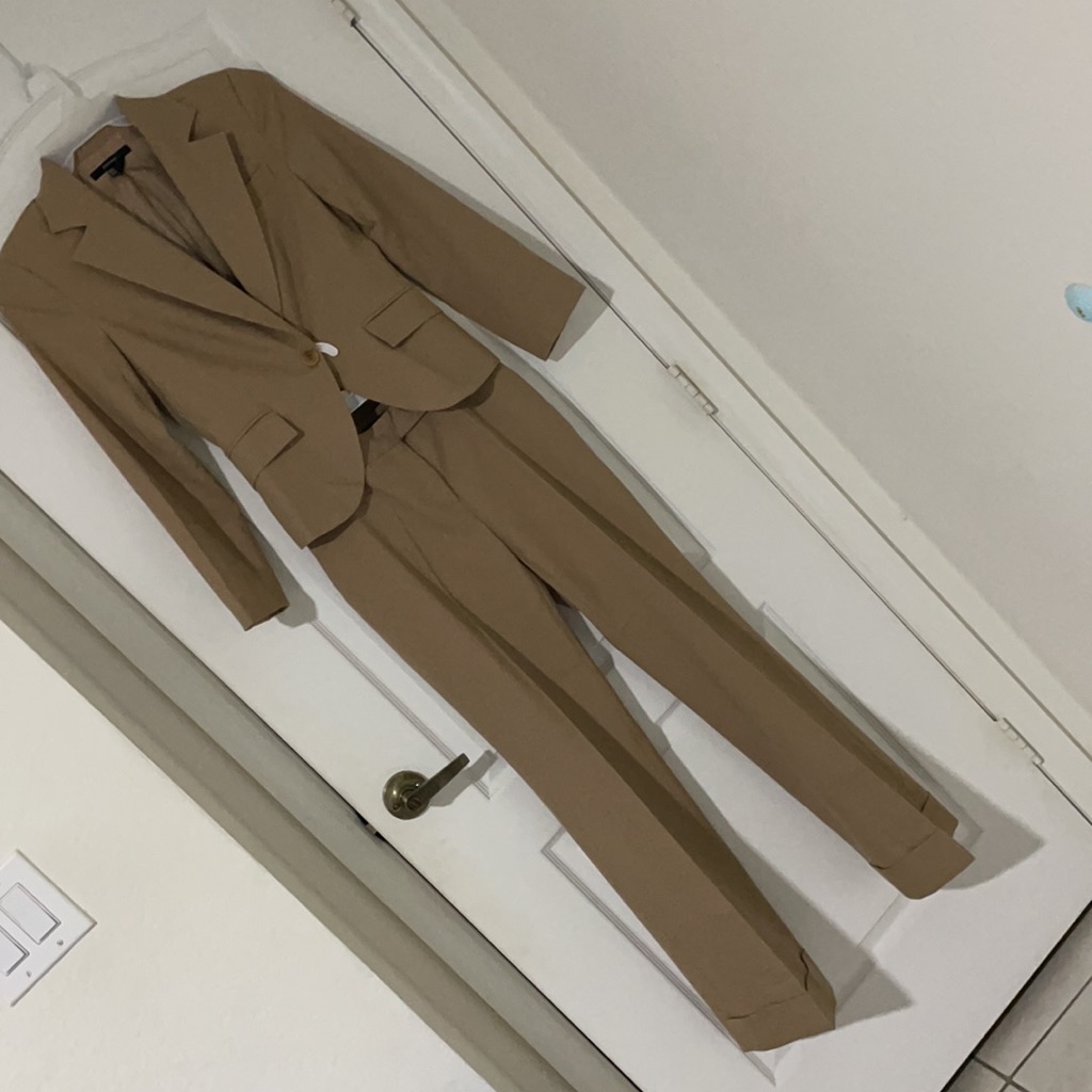 Zara Basic Nude Pant Set